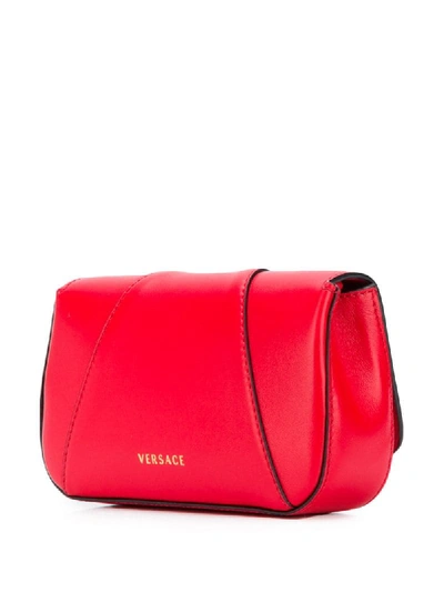 Shop Versace Virtus Crossbody Bag In Red