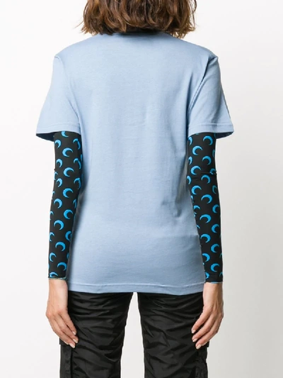 Shop Moncler Logo-patch Slim-fit T-shirt In Blue