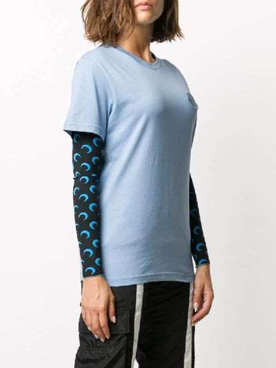 Shop Moncler Logo-patch Slim-fit T-shirt In Blue