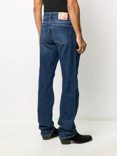 Shop Y/project High Waisted Straight Leg Jeans In Blue