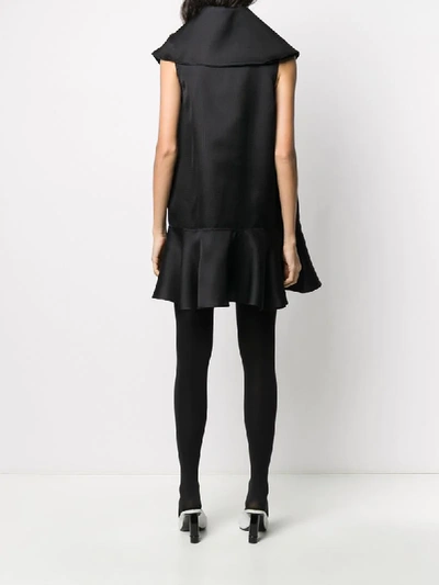 Shop Nina Ricci Oversized Collar Dress In Black