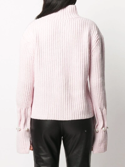 Shop Jw Anderson Pearl Detail Jumper In Pink