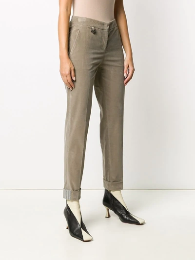 Shop Lorena Antoniazzi Tailored Cord Trousers In Neutrals