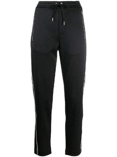 Shop Moncler Logo-tape Track Pants In Black