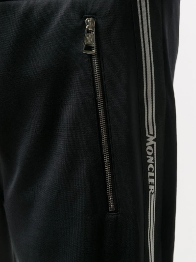 Shop Moncler Logo-tape Track Pants In Black