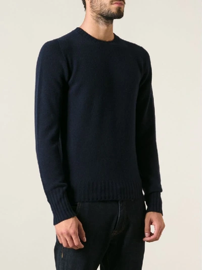 Shop Drumohr Crew Neck Sweater In Blue