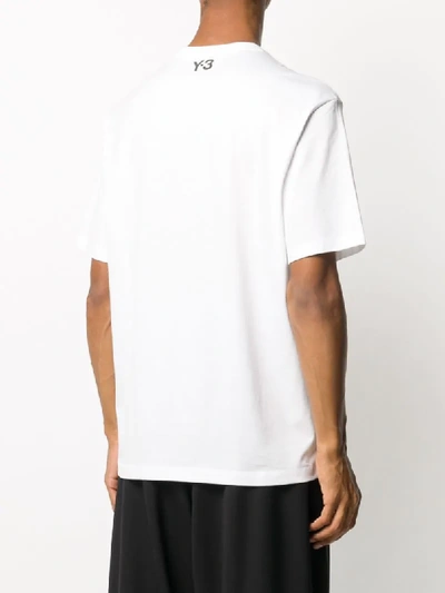 Shop Y-3 Graphic Logo Short Sleeved T-shirt In White