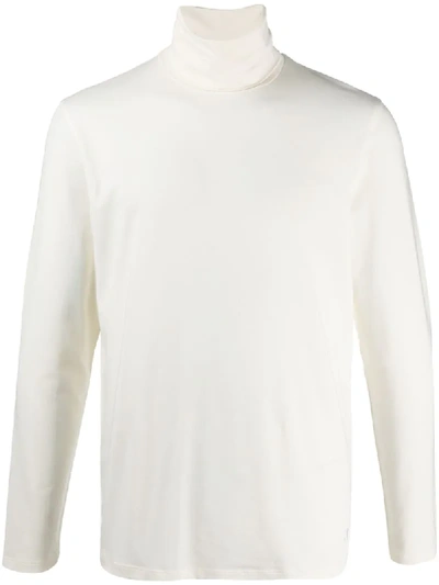 Shop Jil Sander Turtleneck Cotton T-shirt In White