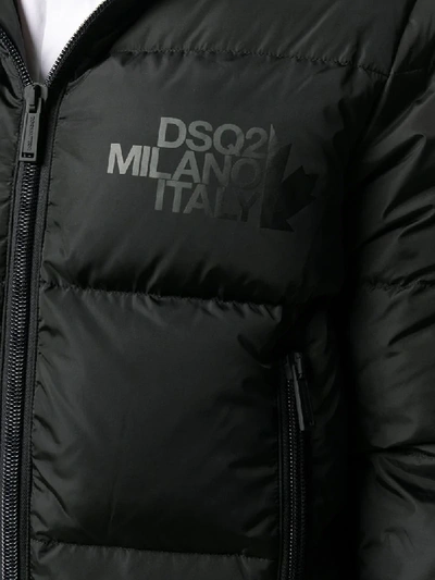 Shop Dsquared2 Shell Down Jacket In Black