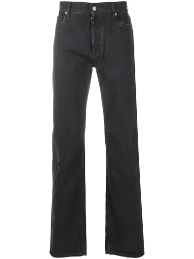 Shop Maison Margiela Straight-leg Jeans In Black