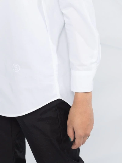 Shop Mm6 Maison Margiela Button-up Shirt In White