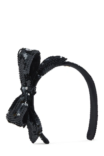 Chanel Black Velvet Camellia Bow Headband ○ Labellov ○ Buy and