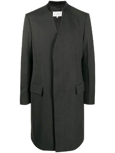 Shop Maison Margiela Mid-length Wool Coat In Grey