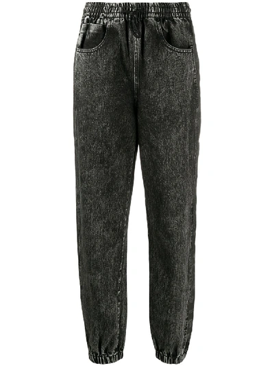 Shop Alexander Wang Denim Tapered Trousers In 404