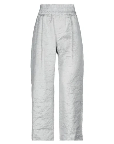 Shop Giorgio Armani Casual Pants In Light Grey