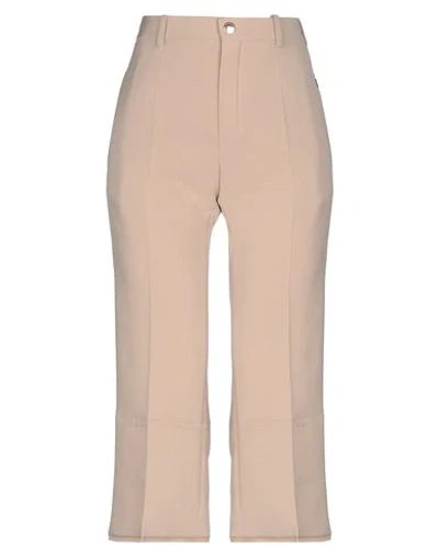 Shop Chloé Woman Cropped Pants Sand Size 4 Triacetate, Polyester In Beige