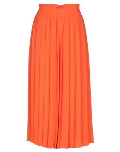 Shop Mm6 Maison Margiela Woman Cropped Pants Orange Size 0 Polyester