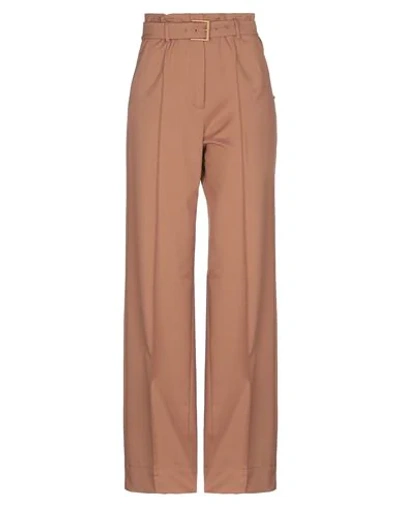 Shop Sportmax Code Casual Pants In Camel