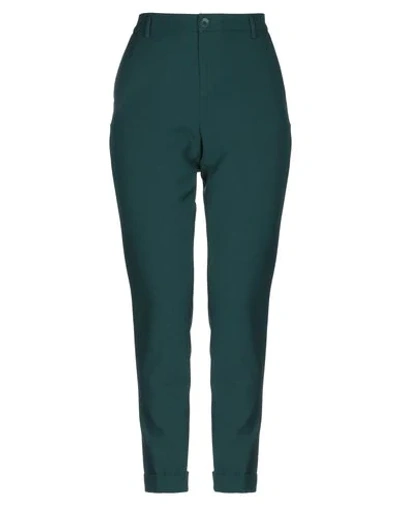 Shop Liu •jo Woman Pants Emerald Green Size 2 Polyester, Elastane