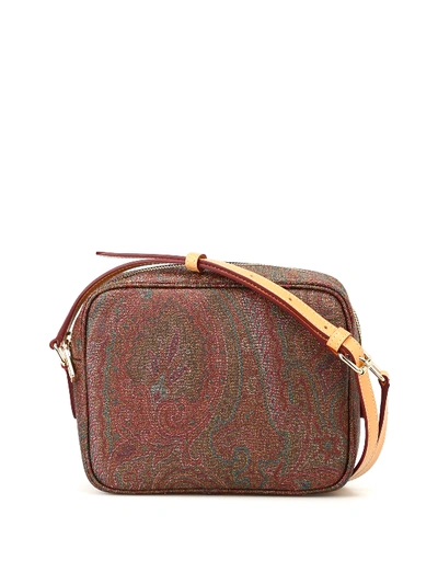 Shop Etro Book Paisley Classic Camera Bag In Light Brown