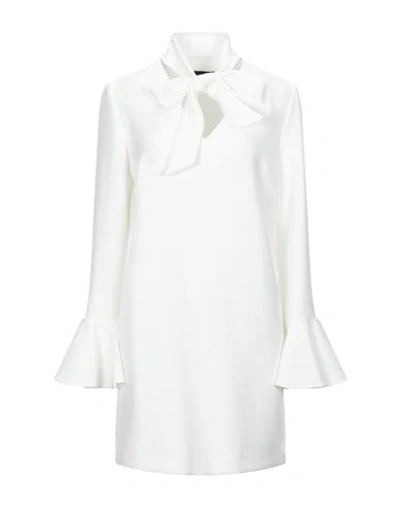 Shop Atos Lombardini Woman Mini Dress White Size 6 Polyamide, Elastane