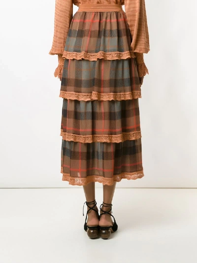 Shop Cecilia Prado Maude Long Skirt In Brown