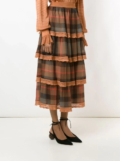 Shop Cecilia Prado Maude Long Skirt In Brown