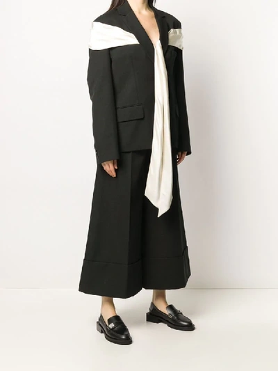 Shop Simone Rocha Wraparound Fabric Blazer In Black