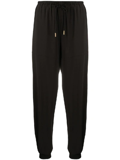 Shop Chloé Tapered Track Pants In Black