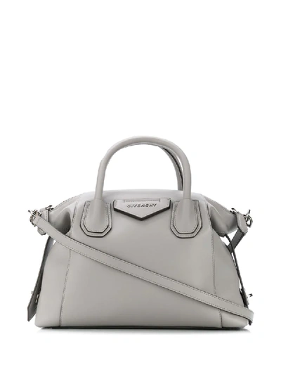 Shop Givenchy Antigona Medium Tote Bag In Grey