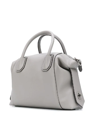 Shop Givenchy Antigona Medium Tote Bag In Grey