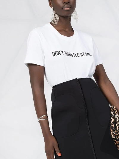 Shop Off-white Slogan Print T-shirt In White