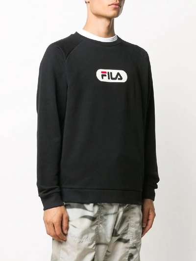 Shop Fila Logo-print Sweatshirt In Black