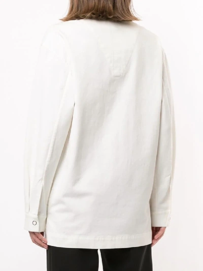Shop Dion Lee Boxy-fit Polo Top In White