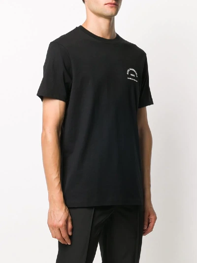 Shop Karl Lagerfeld Branded Tape T-shirt In Black