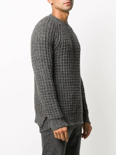 Shop Nuur Waffle-knit Crew Neck Jumper In 19