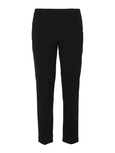 Shop Moschino Tailored Cady Pants In Black