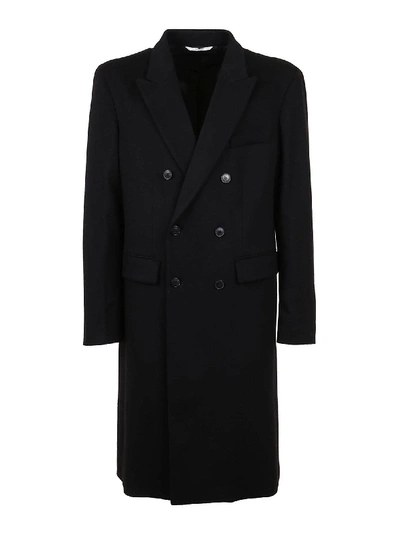 Shop Valentino Long Coat In Black