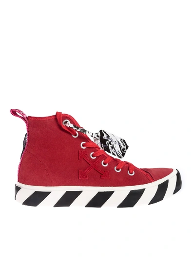 Shop Off-white Mid Top Sneakers In Red