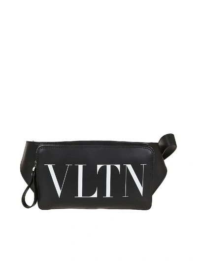 Shop Valentino Vltn Belt Bag In Black