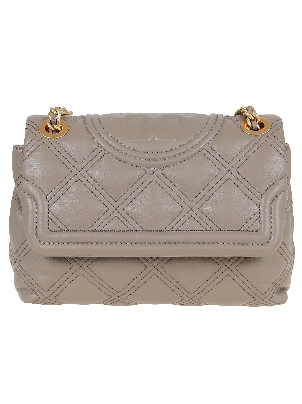 Tory Burch Fleming Soft Small Convertib Le Shoulder Bag In Gray Heron