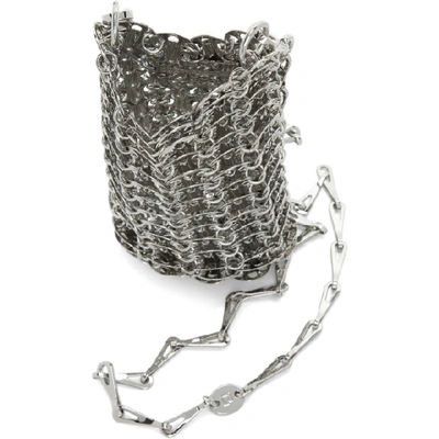 Shop Paco Rabanne Silver Mini Iconic 1969 Bag In P040 Silver