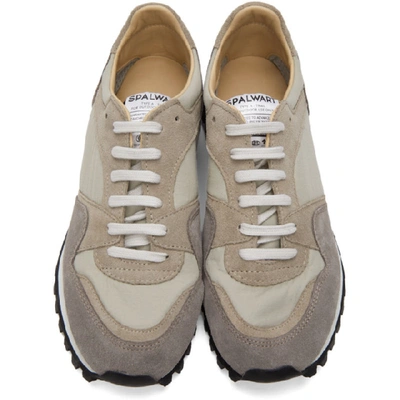 Shop Spalwart Beige And Grey Marathon Trail Low Sneakers In Sand