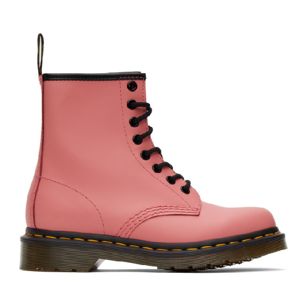 pink leather boots