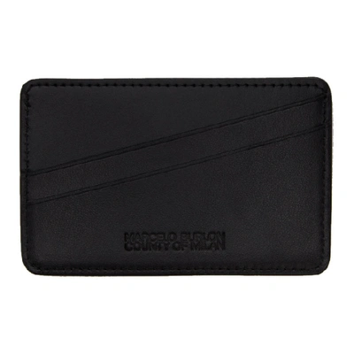 Shop Marcelo Burlon County Of Milan Black And Blue Ghost Wings Card Holder In Black Turqu
