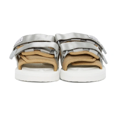 Shop Suicoke Ssense Exclusive Beige And White Moto-cab Sandals In Beige/white