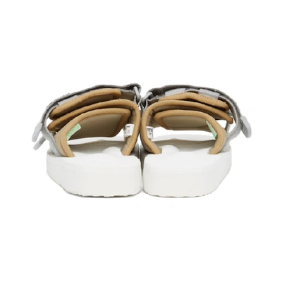 Shop Suicoke Ssense Exclusive Beige And White Moto-cab Sandals In Beige/white