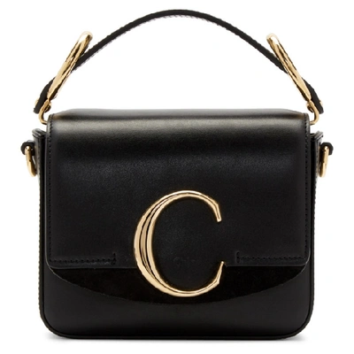 Shop Chloé Chloe Black Mini Chloe C Bag In 001 Black