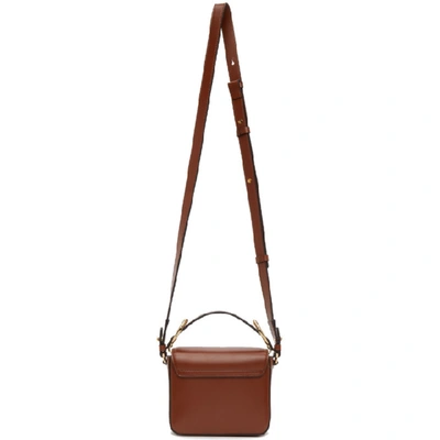 Shop Chloé Brown Mini ' C' Bag In 27s Sepiabr