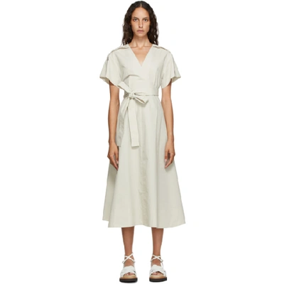 Shop 3.1 Phillip Lim / フィリップ リム Off-white Crossover Tied Dress In St250 Stone